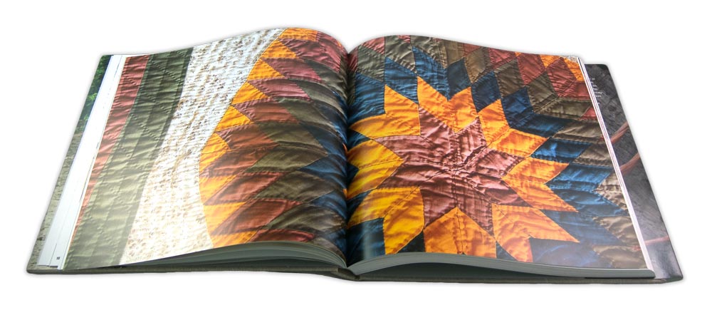 Jordan's Journey spread showing quilt