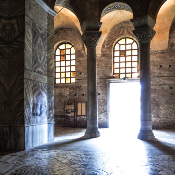 Photograph of interior of San Vitaly, from Springtime in Byzantium by luke kurtis
