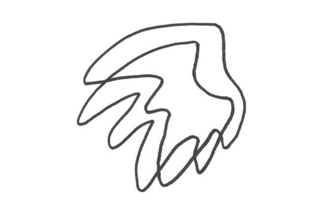 abstract drawing made with marker on paper