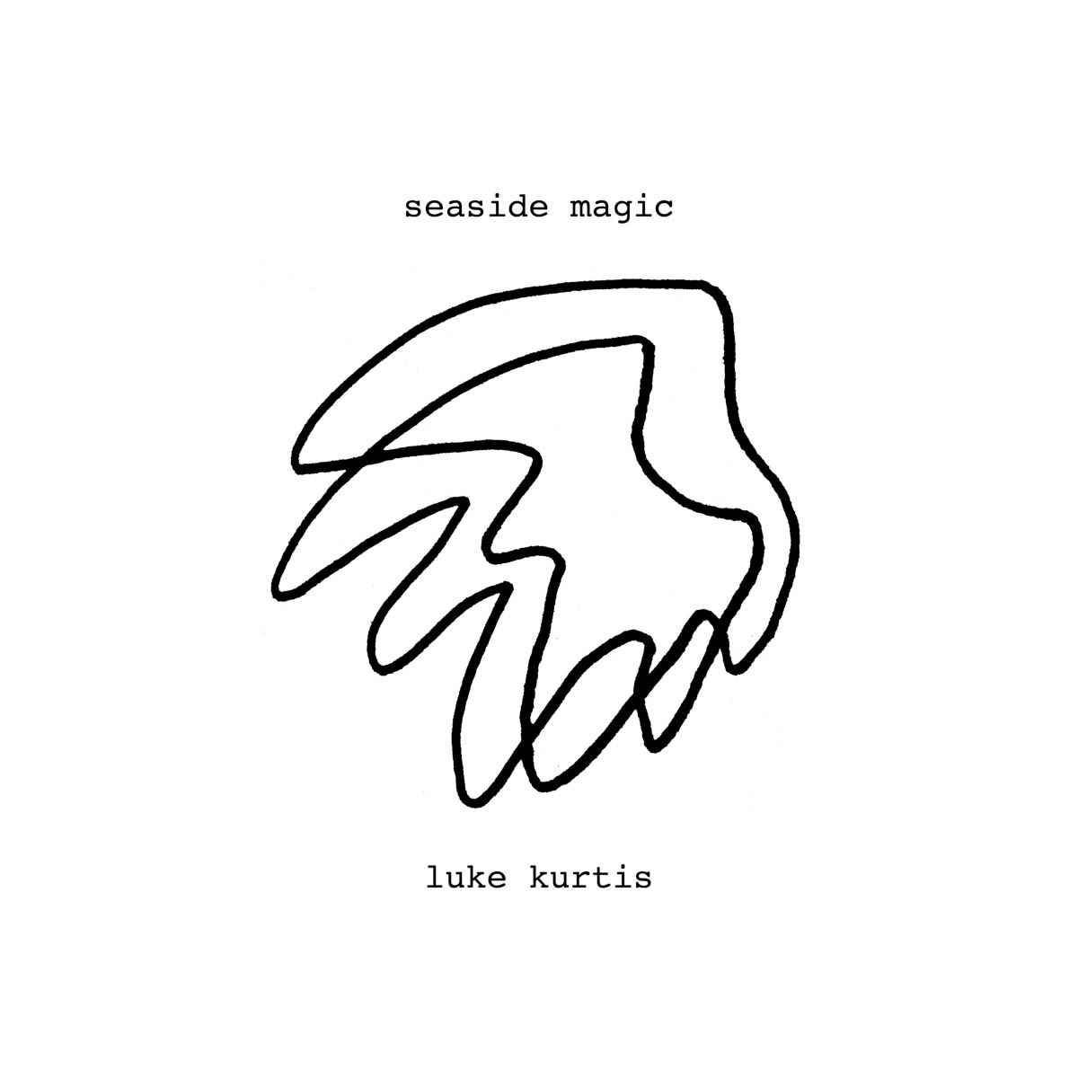 cover of "seaside magic" single featuring an abstract drawing that evokes sea shells