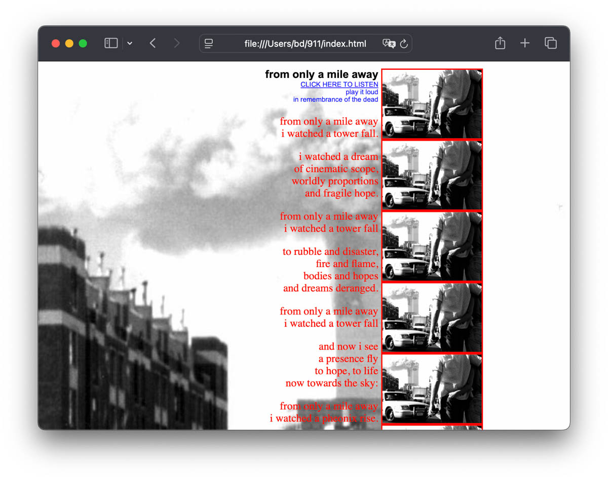 from only a mile away (2003)