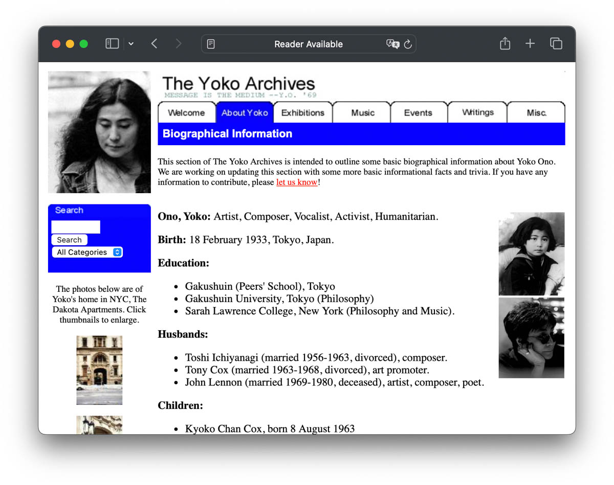The Yoko Archives