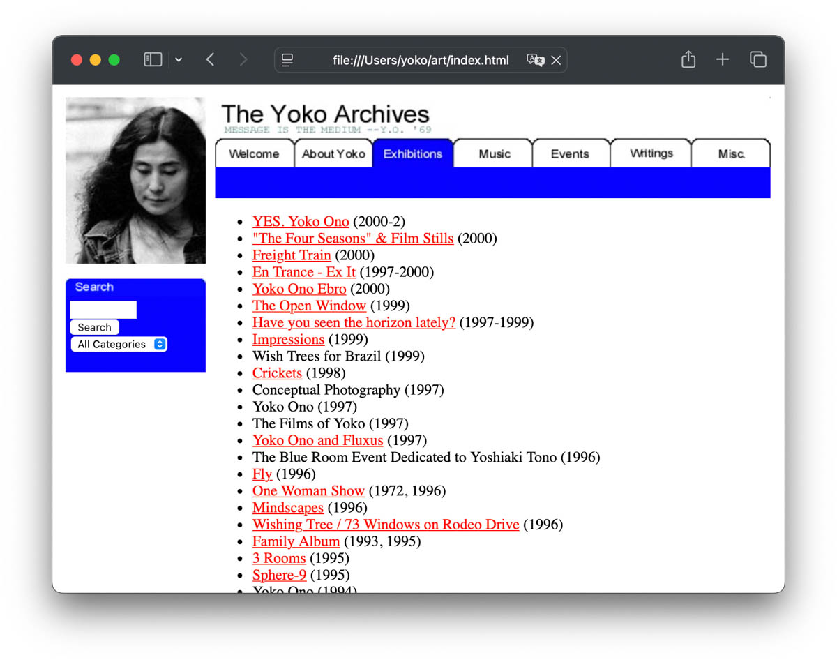 The Yoko Archives