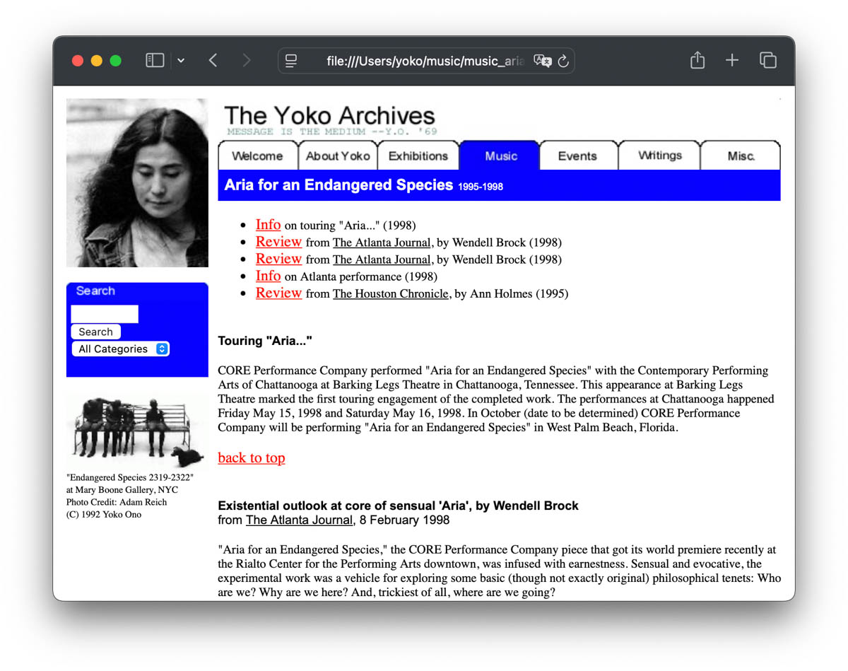 The Yoko Archives