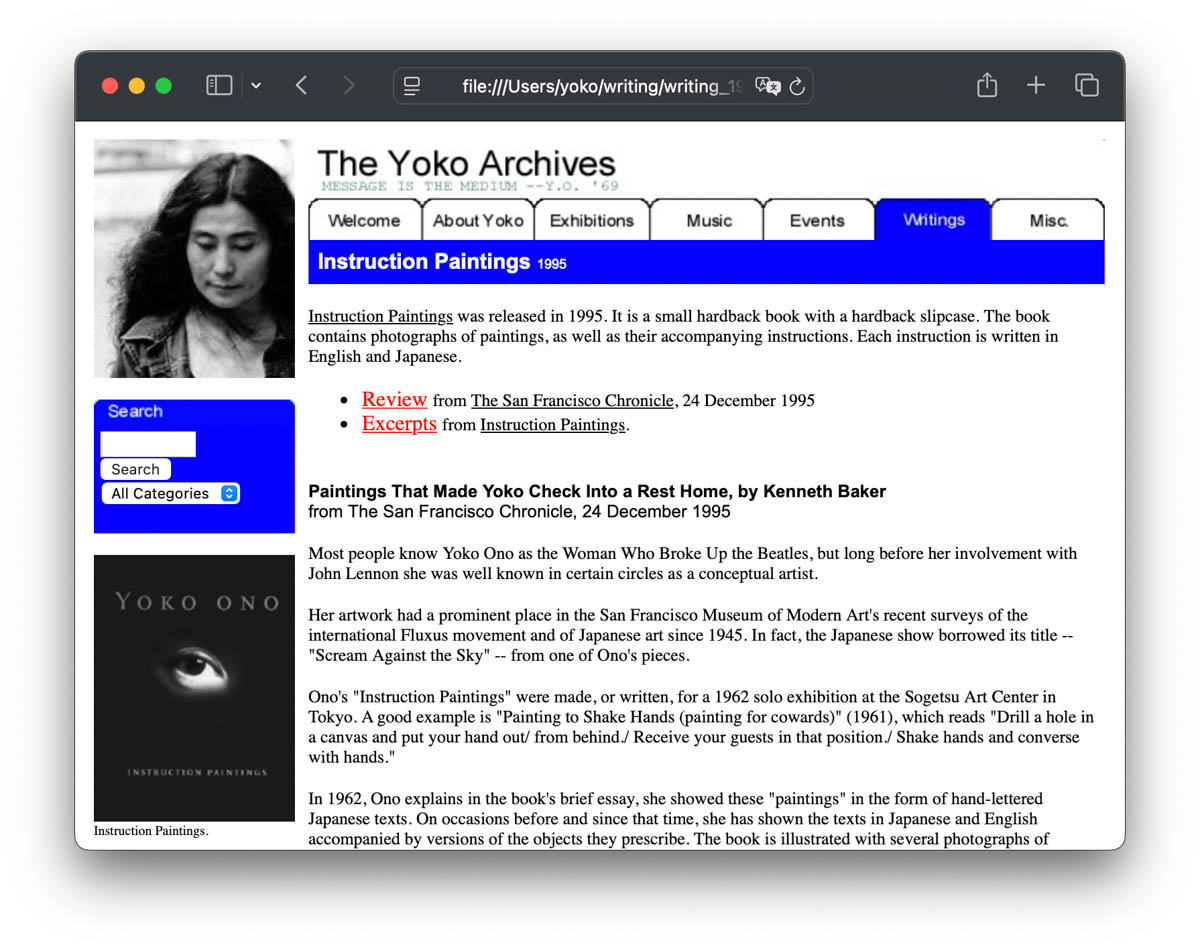 The Yoko Archives